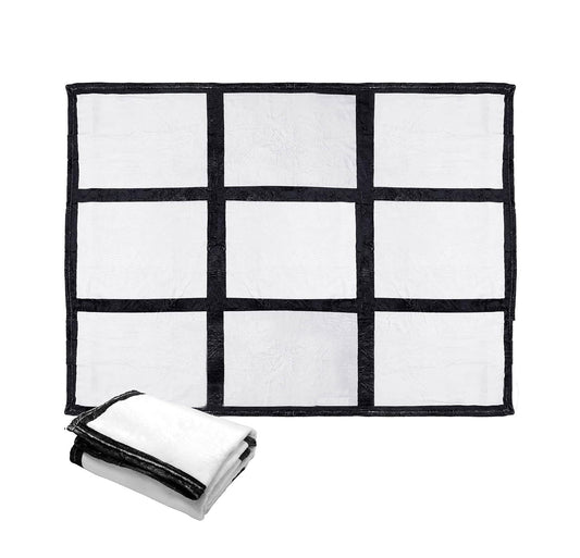 Personalized 9 Panels Sublimation Blanks Throw Blanket