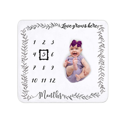 51x51inch Square Baby Month Blanket With Frame